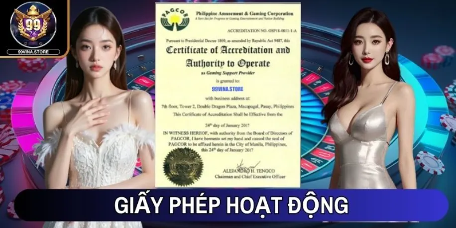 99vina - Sân Chơi Giải Trí Trực Tuyến Đẳng Cấp #1 Châu Á 46 Giấy phép hoạt động